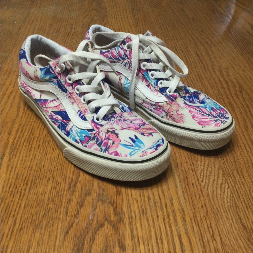 Vans Old Skool Canvas Hawaiian Floral Print Shoes